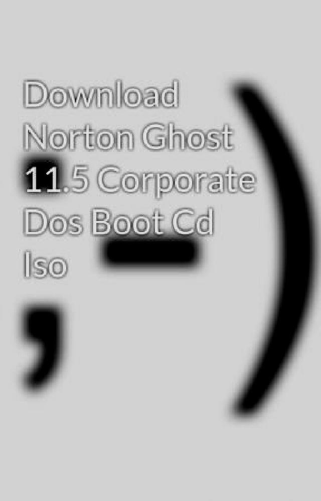create norton boot disk